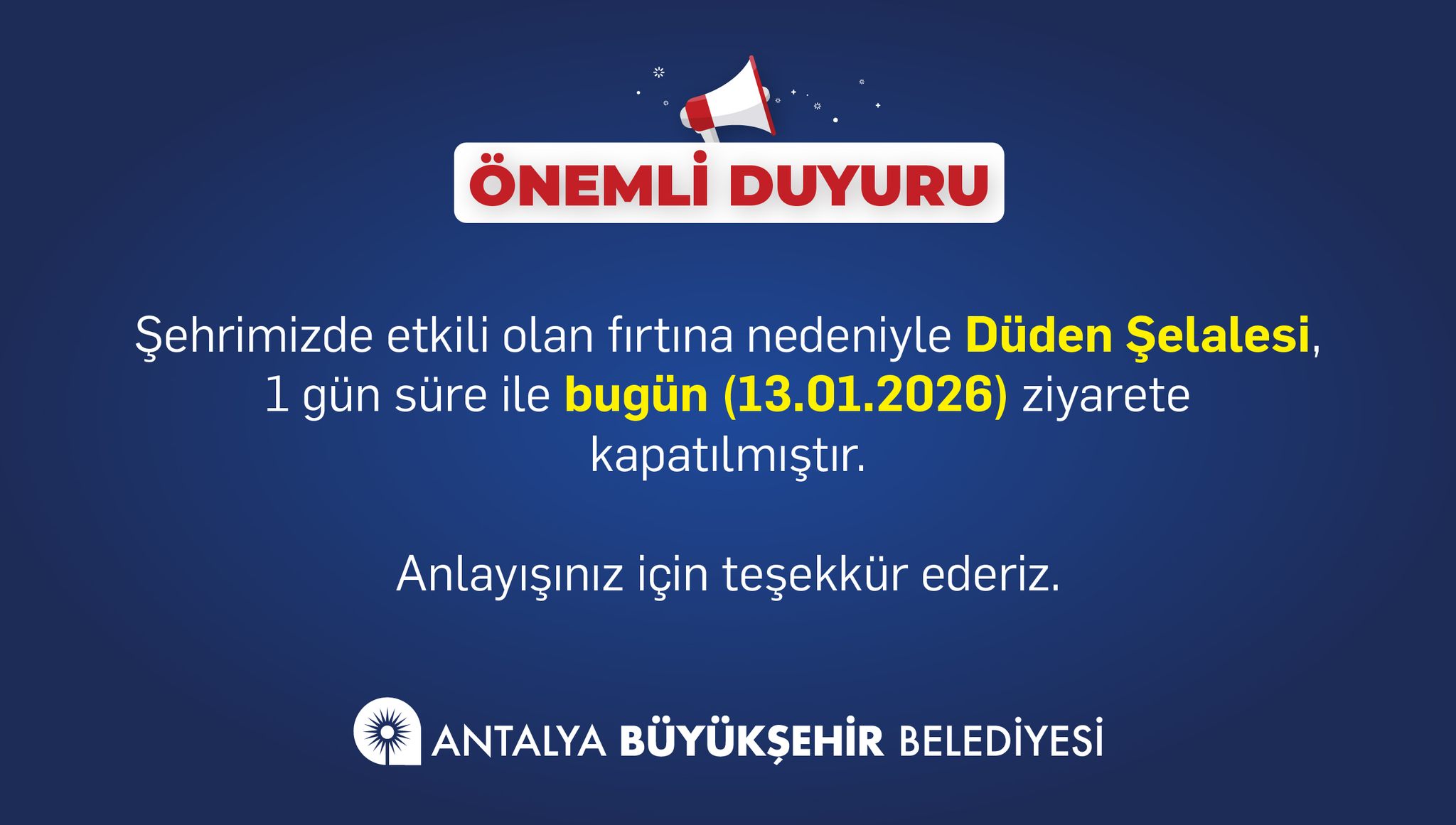 Antalyabuyuksehirdudenselalesininkapatıldıgınıduyurdu