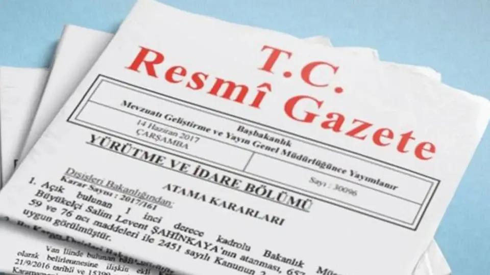 Resmigazetedeyayınlandi