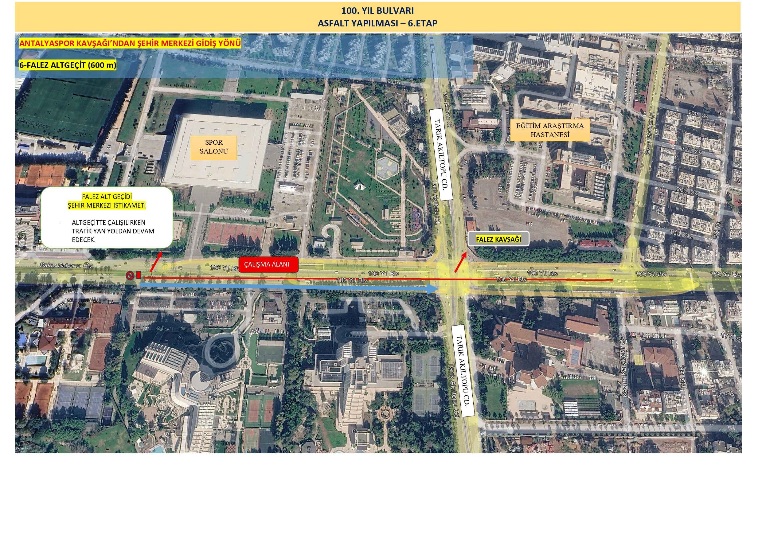 Antalyabuyuksehirdenasfaltcalismasiduyurusuoyoltrafigekapatilacak