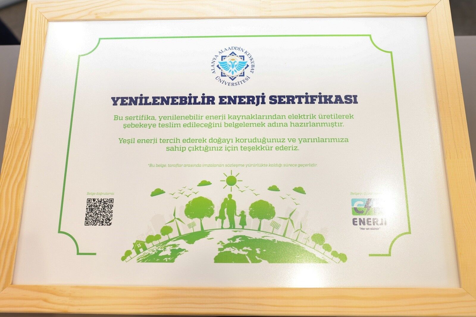 Turkiyedebirilkalkuyesilenerjisertifikasialanilkuniversite
