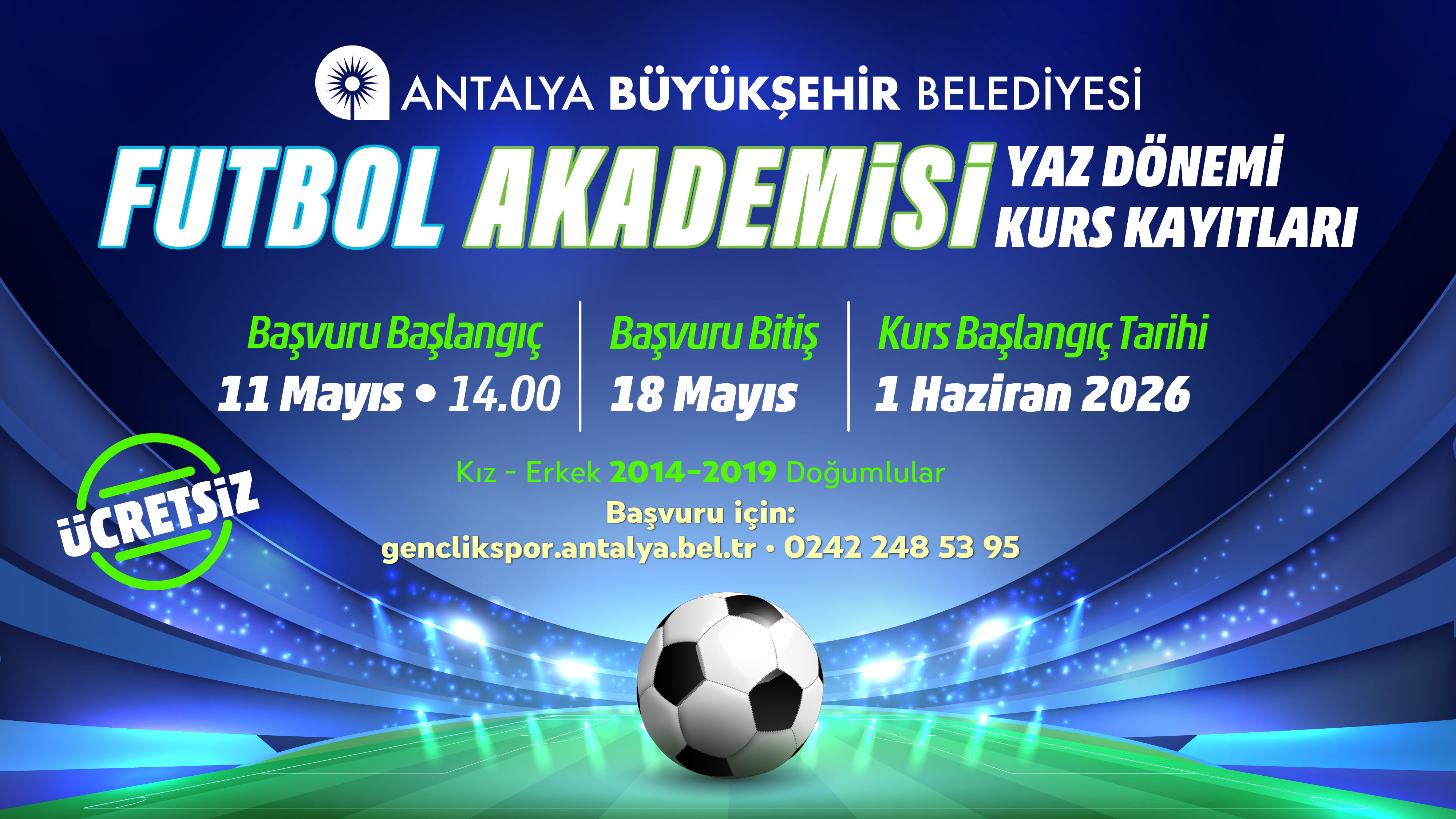 Antalyadafutbolakademisiheyecaniyazdonemiegitimleriicinkayitlarbasladi