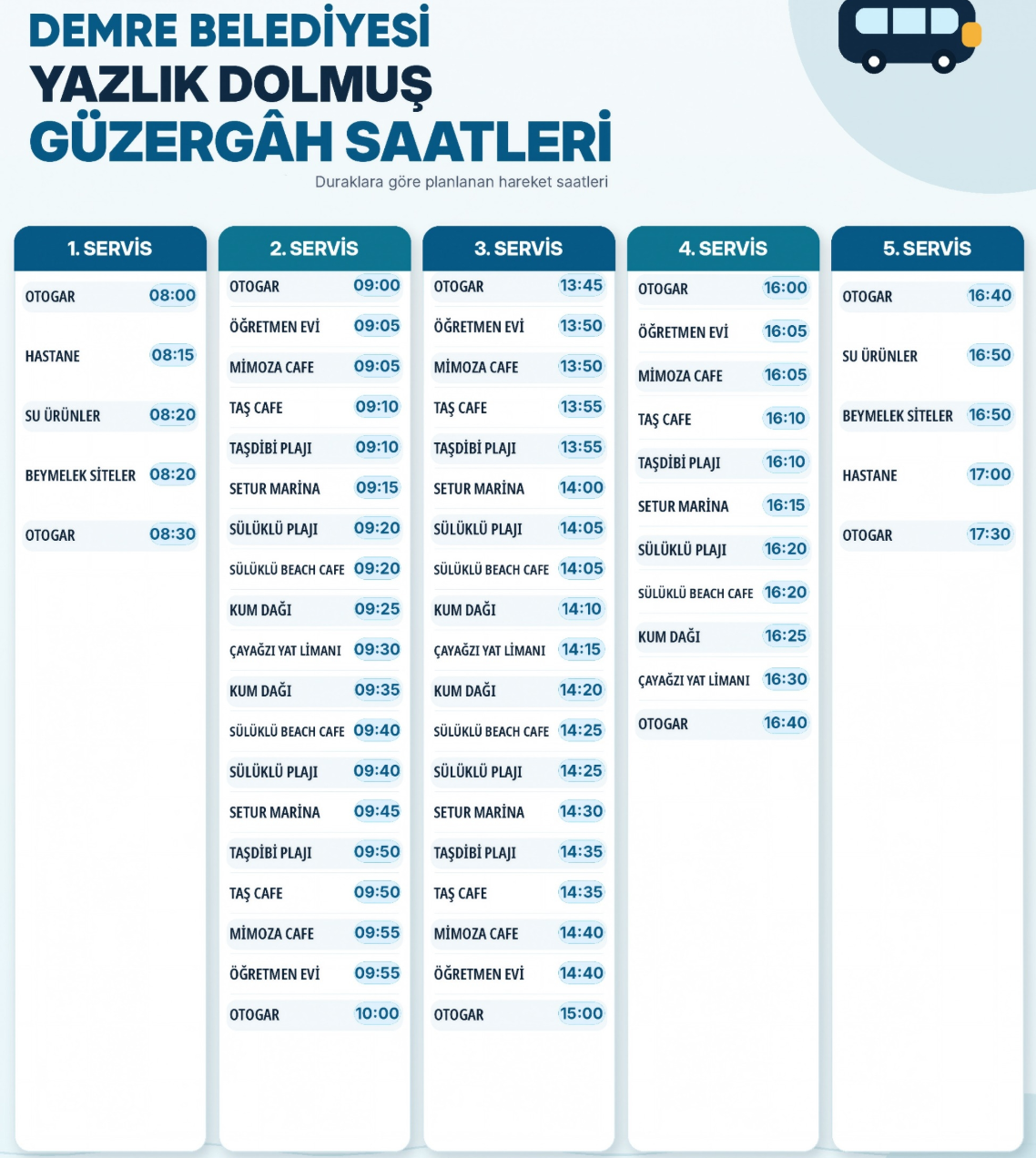 Demredeyazlikdolmusuygulamasibasladiisteseferbilgileri