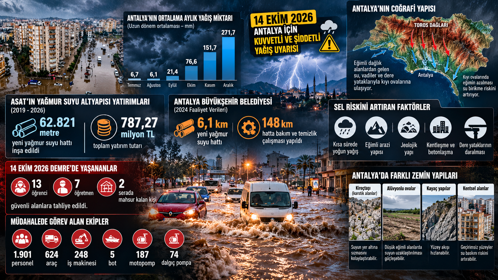 Antalya Flood Risk Infographic