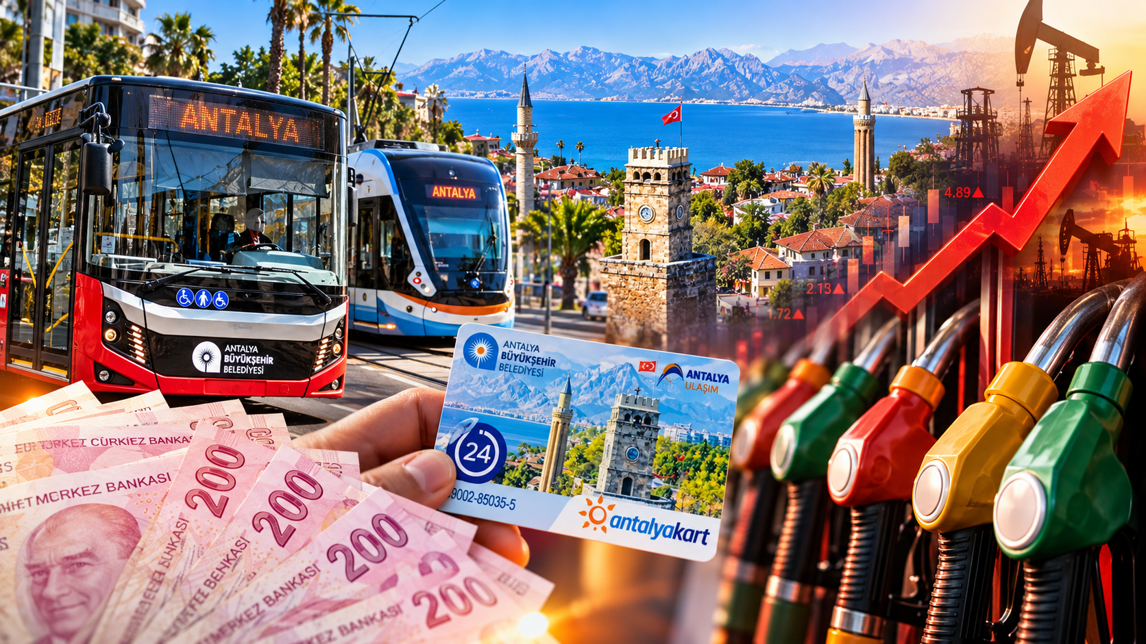 Antalya’da ulaşıma 6 yılda yüzde 1.352 zam! İndi-bindi için istenilen fiyat belli oldu